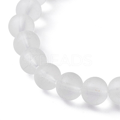 2Pcs 2 Style Synthetic Hematite & Glass Round Beaded Stretch Bracelets Set BJEW-JB10051-03-1
