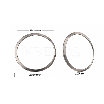 Non-Tarnish 201 Stainless Steel Linking Rings LS-X-STAS-F192-001P-03-1