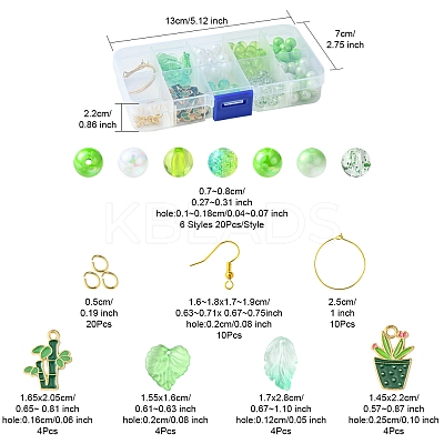 Acrylic Bead DIY Earring Making Kits DIY-FS0006-67A-1
