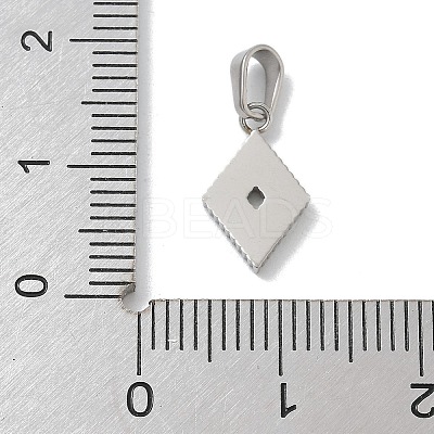 Ion Plating(IP) 304 Stainless Steel Micro Pave Cubic Zirconia Pendants STAS-Z107-06P-07-1