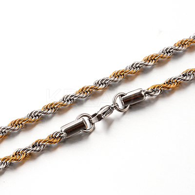 304 Stainless Steel Rope Chain Necklaces STAS-M174-014C-1