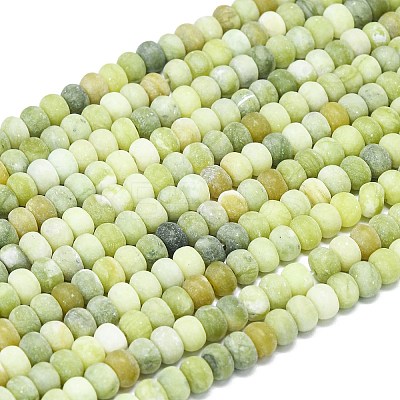 Natural Chinese Jade Beads Strands G-P575-A19-6x4mm-03-1
