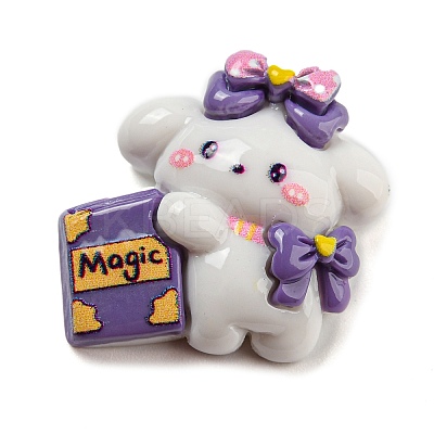 Opaque Resin Cute Puppy Cabochons LS-CRES-P026-B03-1