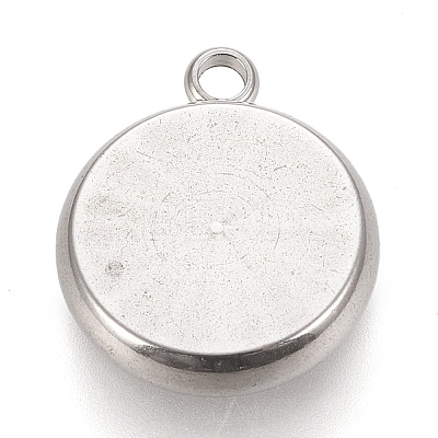 Tarnish Resistant 304 Stainless Steel Pendant Cabochon Settings LS-STAS-K202-03D-P-1