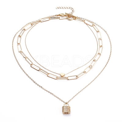 Double Layer Necklaces & Chain Necklaces Sets NJEW-JN02753-1