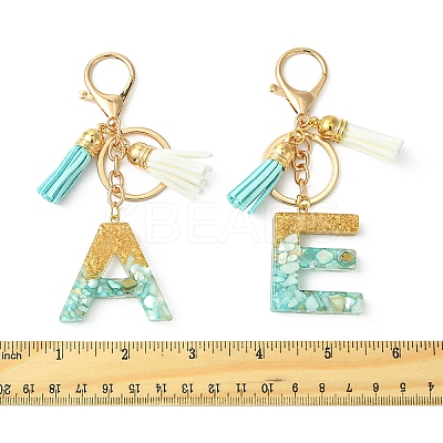 Transparent Epoxy Resin Pendant Keychains KEYC-FS00022-19-1