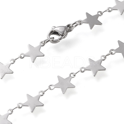 Non-Tarnish 304 Stainless Steel Link Chain Necklaces X-STAS-I156-26P-1