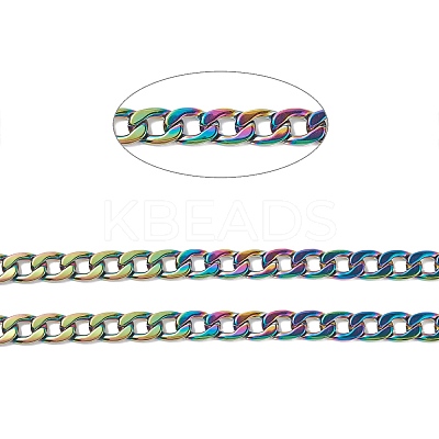 PVD Vacuum Plating 304 Stainless Steel Cuban Link Chains STAS-B020-07M-1