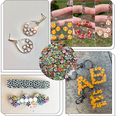 90Pcs 9 Styles Handmade Polymer Clay Beads CLAY-SC0002-77-1