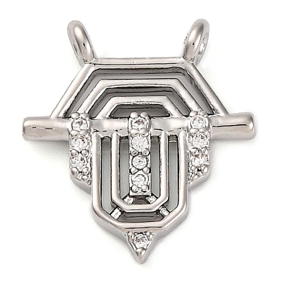 Brass Micro Pave Cubic Zirconia Pendants KK-K339-10A-02-1