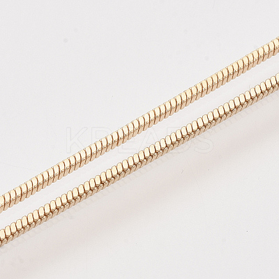 Brass Square Snake Chain Necklace Making MAK-T006-10A-KC-1