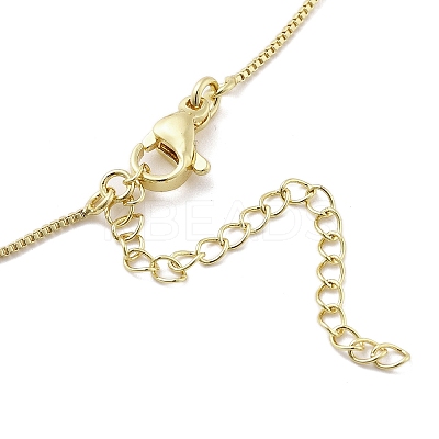 Brass Micro Pave Clear Cubic Zirconia Pendant Necklaces for Women NJEW-D305-03G-04-1