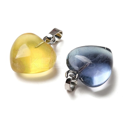 Natural Fluorite Pendants G-C155-02C-P-1