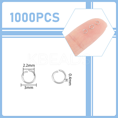 304 Stainless Steel Open Jump Rings STAS-UN0055-28A-P-1