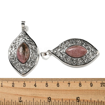 Natural Rhodonite Pendants G-Q158-02J-1