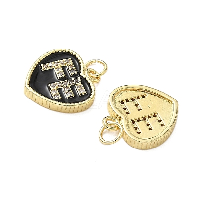 Brass Micro Pave Cubic Zirconia Pendants KK-L243-20G-03-1