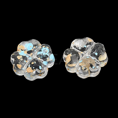 Spray Painted Transparent Acrylic Beads AC-CBAE09B-09-1