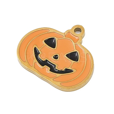 Halloween 304 Stainless Steel Enamel Pendants FIND-I068-01G-06-1