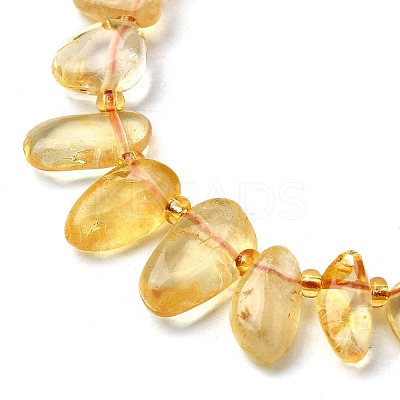 Heated Natural Citrine Beads Strands G-Z091-A10-1