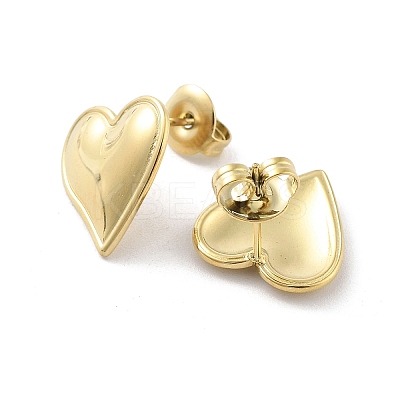 Ion Plating(IP) 304 Stainless Steel Stud Earrings EJEW-P258-07G-1