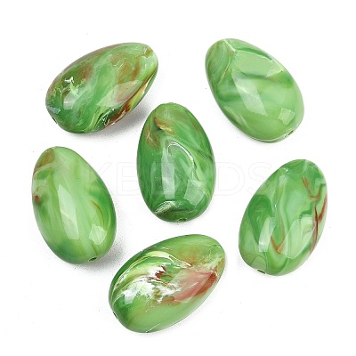 Opaque Acrylic Imitation Gemstone Beads OACR-G064-12-1