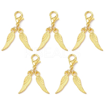 Alloy Wings Pendant Decoration HJEW-JM01309-01-1
