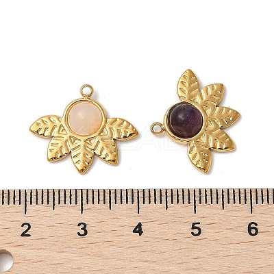 Natural Mixed Stone Pendants STAS-F312-10G-1