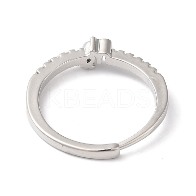 Rack Plating Brass Clear Cubic Zirconia Constellation Adjustable Rings for Women RJEW-S407-08P-01-1