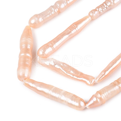 Natural Baroque Stick Pearl Keshi Pearl Beads Strands PEAR-N021-19-01B-1