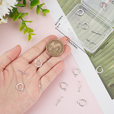 10Pcs Eco-friendly Brass Toggle Clasps KK-BBC0009-92S-1