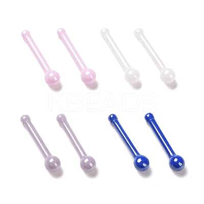 Hypoallergenic Bioceramics Zirconia Ceramic Round Ball Nose Bone Rings AJEW-Z014-03-1