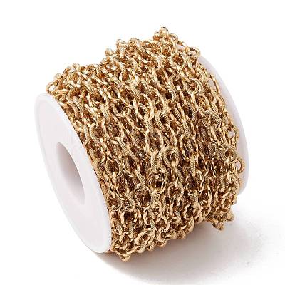 Ion Plating(IP) 304 Stainless Steel Twist Oval Link Chains CHS-E022-01G-1
