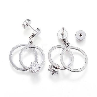 304 Stainless Steel Earlobe Plugs EJEW-K043-10P-1