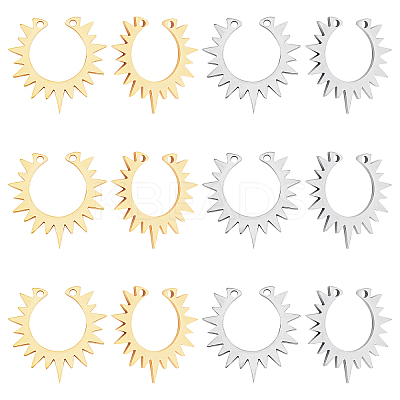 201 Stainless Steel Laser Cut Pendants STAS-UN0014-30-1
