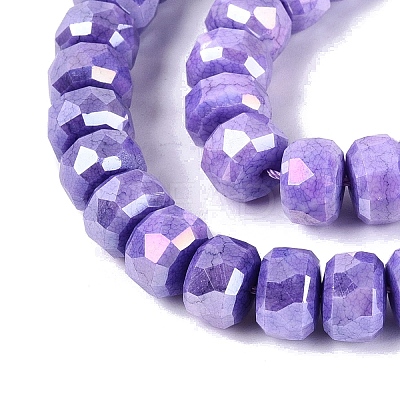Anti-Tarnish Electroplate Glass Beads Strands GLAA-T025-10mm-11N-1