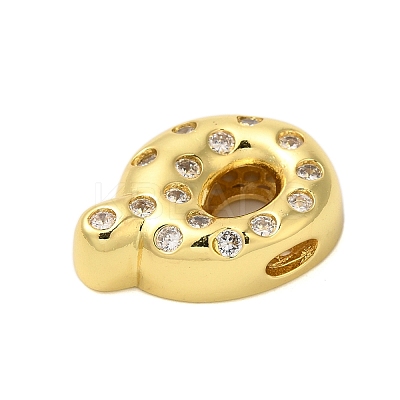 Rack Plating Brass Micro Pave Clear Cubic Zirconia Perdants KK-C067-11G-Q-1