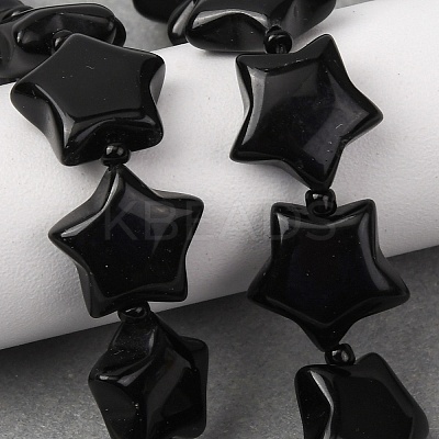 Natural Obsidian Beads Strands G-K359-E13-1