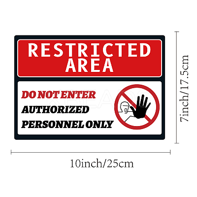 Waterproof PVC Warning Sign Stickers DIY-WH0237-009-1
