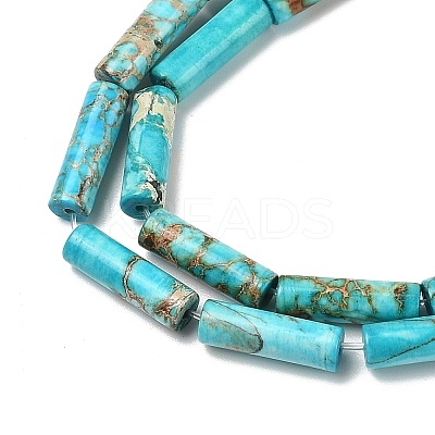 Dyed Natural Imperial Jasper Beads Strands G-H087-H01-01A-1