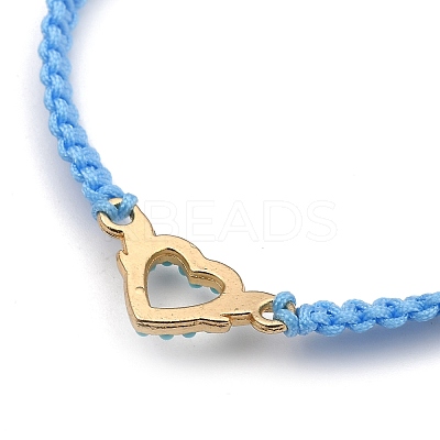 Adjustable Nylon Cord Braided Bead Bracelets BJEW-JB05394-02-1