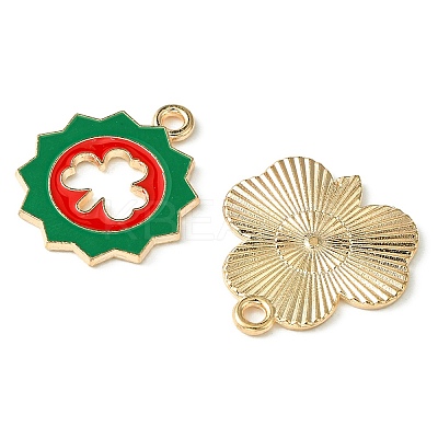 12Pcs 12 Styles Saint Patrick's Day Alloy Enamel Pendants ENAM-FS0001-66-1