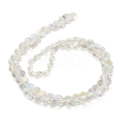 AB Color Plated Electroplate Transparent Glass Beads Strands EGLA-G037-04A-AB02-1
