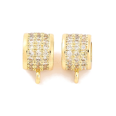 Brass Micro Pave Cubic Zirconia Tube Bails ZIRC-M075-05G-A-NR-1