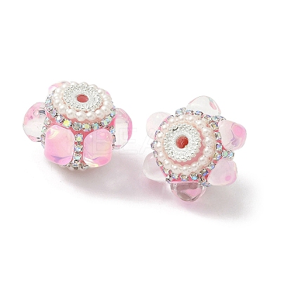Sparkling Acrylic Rhinestone Beads CLAY-NH0003-01S-1