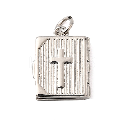 Book with Cross Brass Pendants KK-I364-49P-1