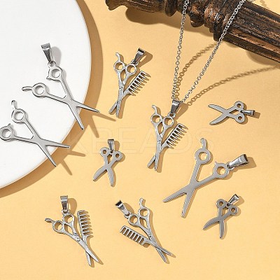 15Pcs 3 Styles 304 Stainless Steel Pendants STAS-CJ0002-49-1