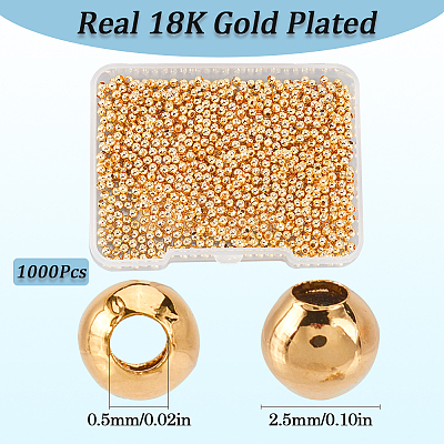 Rack Plating and PVD Vacuum Plating Brass Round Spacer Beads FIND-SP0002-24B-1