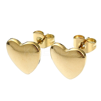 Ion Plating(IP) 201 Stainless Steel Stud Earrings EJEW-K270-03G-1