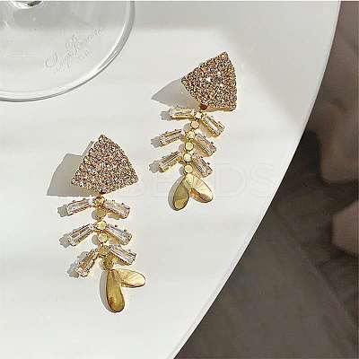Alloy Rhinestone Stud Earrings FS-WGE0AD6-10-1