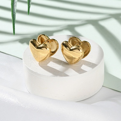 Ion Plating(IP) 304 Stainless Steel Hoop Earrings EJEW-C124-01D-G-1